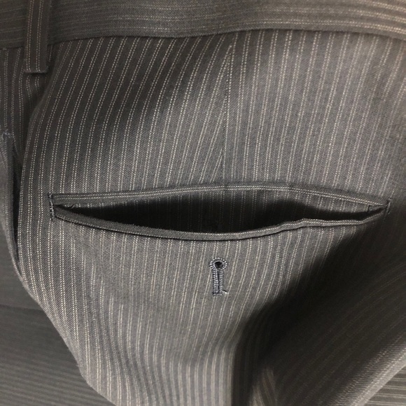 Profilo Mens Suit, Dark Navy with pinstripe - Picture 8 of 8